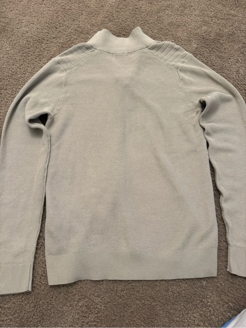 Michael Kors Men's Light Gray Zip-Neck Sweater